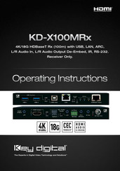 Key Digital KD-X100MRx Operating Instructions Manual