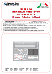 Tameo Kits Silverline BRABHAM FORD BT49 Manual