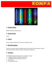 Rompa Waterless Rainbow Tube Manual