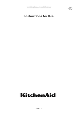 KitchenAid KHDD2 38510 Instructions For Use Manual