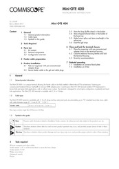 CommScope Mini-OTE 400 Installation Instruction