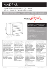 MADRAS 4S Cabinet 44 Assembly Manual