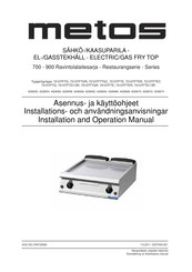 Metos 7410TFTE1/3R Installation And Operation Manual