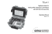 GMW TG uni 1 Operating Manual