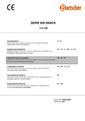 Bartscher OPC66E Instructions For Installation, Operation And Maintenance