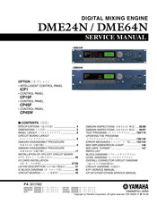 Yamaha DME64N - Pro Audio Service Manual