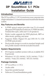 AvLab DP SoundWave 5.1 PCIe Installation Manual