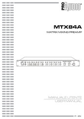 Music & Lights Pro Audio MTX84A User Manual