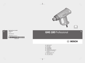 Bosch GHG 180 Series Original Instructions Manual