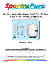 SpectraPure Drinking Water Kit Instructions Manual