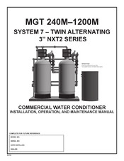 MARLO MGT 1200 Installation, Operation And Maintenance Manual
