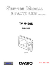 Casio TV-M430S Service Manual & Parts List