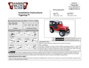 Kaiser Willys Tigertop 51405 Installation Instructions Manual
