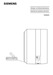 Siemens DG30025 Assembly And Operating Instructions Manual