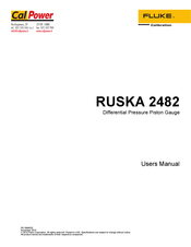Fluke RUSKA 2482 User Manual