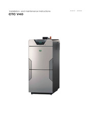 CTC Union V40 Installation And Maintenance Instructions Manual