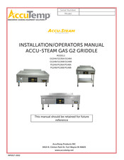 AccuTemp Accu-Steam GG36B Installation & Operator's Manual