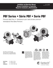 SystemAir fantech PB270L10-2 Installation And Operation Manual