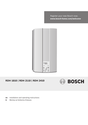 Bosch RDH 2410 Installation And Operating Instructions Manual