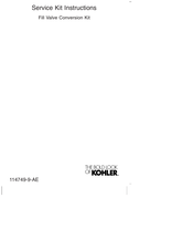 Kohler 114749-9-AE Service Kit Instructions