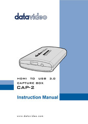 Datavideo CAP-2 Instruction Manual