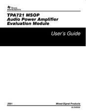 Texas Instruments TPA721 User Manual