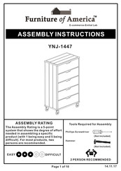 Furniture of America YNJ-1447 Assembly Lnstructions
