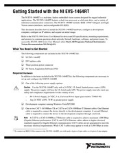 National Instruments NI EVS-1464RT Getting Started