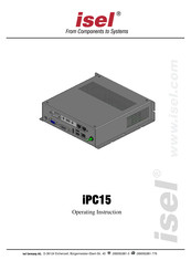 Isel iPC15 Operating	 Instruction