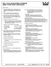 Dorma ES 110-4 Series Manual