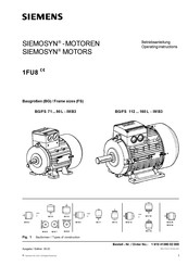 Siemens SIEMOSYN 1FU8 Operating Instructions Manual