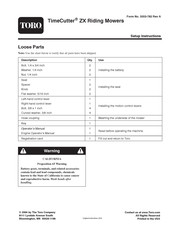 Toro TimeCutter ZX Setup Instructions