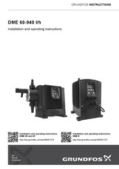 Grundfos DME AP Installation And Operating Instructions Manual