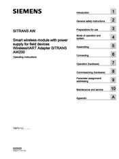 Siemens SITRANS AW 7MP3112 Series Operating Instructions Manual