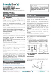 Intesisbox IBOX-MBS-MBUS Installation Sheet