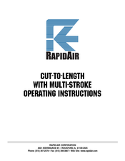 Rapid-Air PLAN 100 Series Operating Instructions Manual