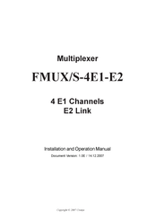 Cronyx FMUX/S-4E1-E2 Installation And Operation Manual