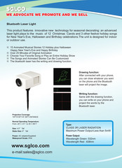 SGLCO MUSICAL LASER LIGHT SHOW Instruction Manual