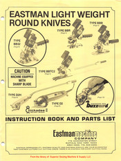 EASTMAN D2 Instruction Book And Parts List