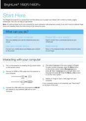 Epson BrightLink 1480Fi+ Start Here Manual