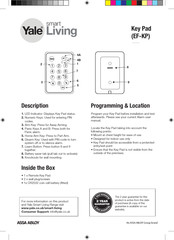 Yale Smart Living EF-KP Quick Start Manual