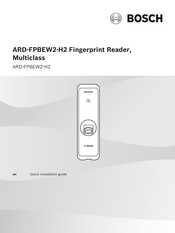 Bosch ARD?FPBEW2?H2 Quick Installation Manual