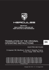 Hercules E-Joy Operating Instructions Manual