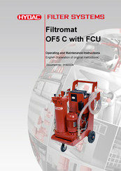 Hydac Filtromat OF5 C with FCU Operating And Maintenance Instructions Manual