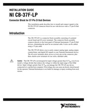 National Instruments CB-37F-LP Installation Manual