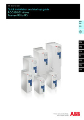 ABB ACQ580-01 Series Quick Installation And Start-Up Manual