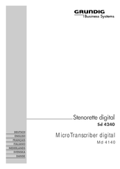 Grundig Stenorette digital Sd 4240 Installation Manual