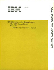IBM 5251 11 Maintenance Information Manual