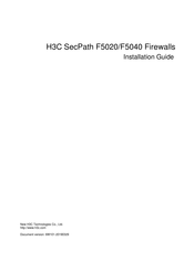 H3C SecPath F5020 Installation Manual