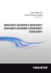 Christie DWU851 User Manual